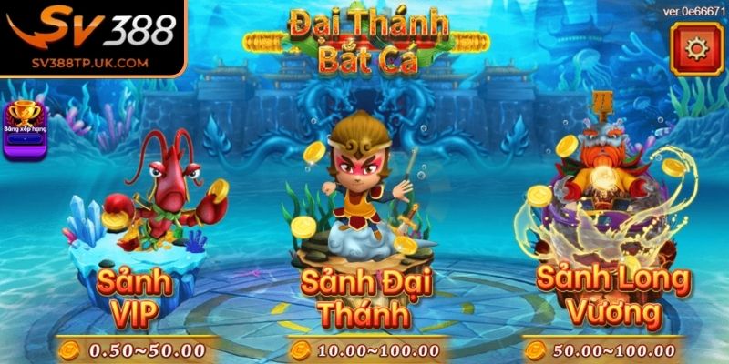 Sảnh Long Vương Bắt Cá Đại Thánh SV388