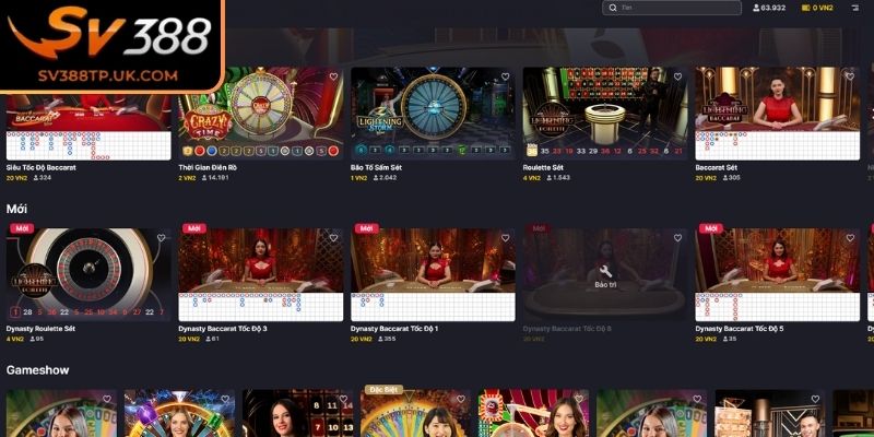 Trải nghiệm đỉnh cao với các trò hấp dẫn tại sảnh EVO SV388